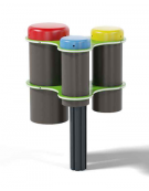 Bonghi musicali interattivi realizzati in HDPE - palo in alluminio con scanalatura a T - cm 57x52x86h