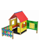 Villino per bambini con pali in legno termotrattato, pannelli in HDPE e pavimentazione interna in carply - cm 219x228x168h