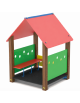 Casetta per bambini con struttura in alluminio rifinita in legno light - pavimentazione interna in carply - cm 131x120x172h