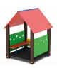 Casetta per bambini con struttura in alluminio rifinita in legno dark - pavimentazione interna in carply - cm 131x120x172h