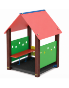 Casetta per bambini con struttura in plastica riciclata - pavimentazione interna in carply - cm 131x120x172h