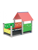 Casetta gioco con struttura in alluminio - con verandina e panchine interne - cm 222x131x172h