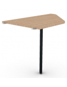Raccordo Dx asimmetrico per scrivanie, piano in melaminico spessore mm 18 e gamba autoportante - cm 100x60x73,5h