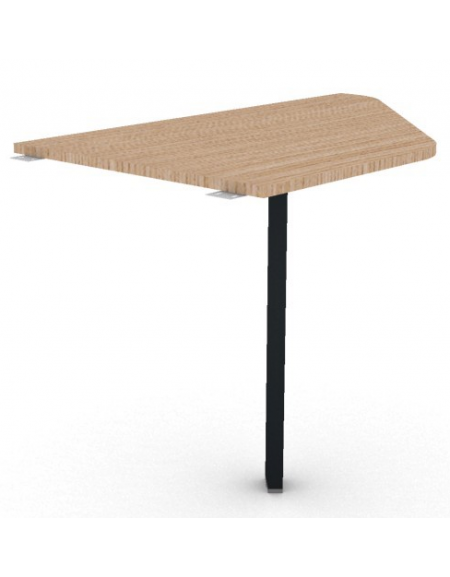 Raccordo Dx asimmetrico per scrivanie, piano in melaminico spessore mm 18 e gamba autoportante - cm 100x60x73,5h