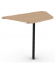 Raccordo Dx asimmetrico per scrivanie, piano in melaminico spessore mm 18 e gamba autoportante - cm 100x60x73,5h