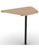 Raccordo Dx asimmetrico per scrivanie, piano in melaminico spessore mm 25 e gamba autoportante - cm 90x60x74h