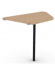 Raccordo Dx asimmetrico per scrivanie, piano in melaminico spessore mm 25 e gamba autoportante - cm 100x60x74h
