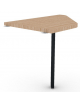 Raccordo Dx asimmetrico per scrivanie, piano in melaminico spessore mm 30 e gamba autoportante - cm 90x60x74,5h
