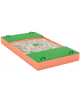 Sabbiera classica in HDPE con rinforzi della cassa in legno termotrattato - area gioco 4 mq - cm 400x210x44h