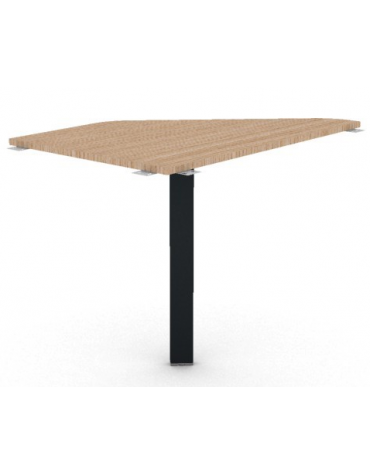 Raccordo Sx asimmetrico per scrivanie, piano in melaminico spessore mm 18 e gamba autoportante - cm 60x90x73,5h