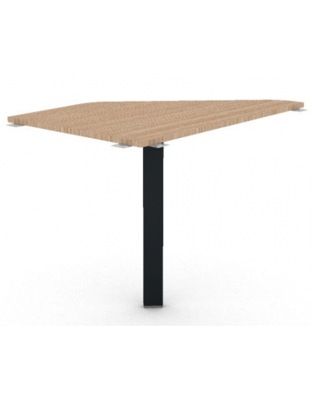 Raccordo Sx asimmetrico per scrivanie, piano in melaminico spessore mm 18 e gamba autoportante - cm 60x90x73,5h
