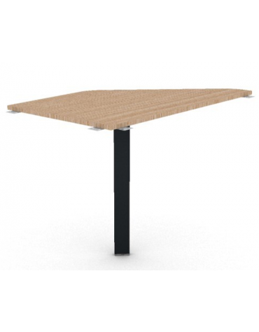 Raccordo Sx asimmetrico per scrivanie, piano in melaminico spessore mm 18 e gamba autoportante - cm 60x100x73,5h