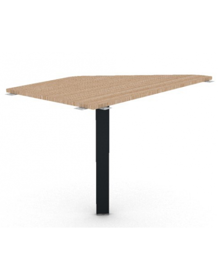 Raccordo Sx asimmetrico per scrivanie, piano in melaminico spessore mm 18 e gamba autoportante - cm 60x100x73,5h