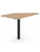 Raccordo Sx asimmetrico per scrivanie, piano in melaminico spessore mm 25 e gamba autoportante - cm 60x100x74h