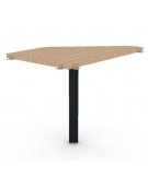 Raccordo Sx asimmetrico per scrivanie, piano in melaminico spessore mm 30 e gamba autoportante - cm 60x90x74,5h