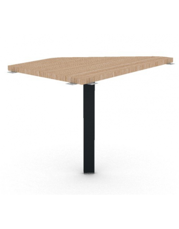 Raccordo Sx asimmetrico per scrivanie, piano in melaminico spessore mm 30 e gamba autoportante - cm 60x90x74,5h