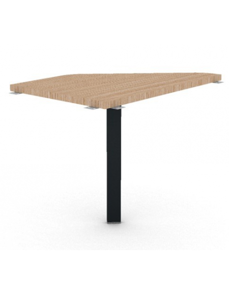 Raccordo Sx asimmetrico per scrivanie, piano in melaminico spessore mm 30 e gamba autoportante - cm 60x90x74,5h