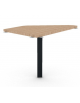 Raccordo Sx asimmetrico per scrivanie, piano in melaminico spessore mm 30 e gamba autoportante - cm 60x90x74,5h