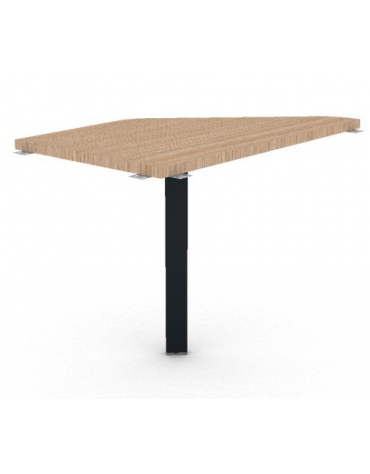 Raccordo Sx asimmetrico per scrivanie, piano in melaminico spessore mm 30 e gamba autoportante - cm 60x100x74,5h