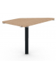 Raccordo Sx asimmetrico per scrivanie, piano in melaminico spessore mm 30 e gamba autoportante - cm 60x100x74,5h