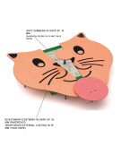 Sabbiera a forma di Gatto realizzata in HDPE - ante sabbiera in HDPE - cm 497x300x57h