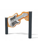 Chitarra musicale interattiva da esterno realizzata in HDPE - con pali in alluminio - Dimensioni cm 104x11x89h