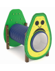 Tunnel con pannello a forma di avocado realizzato in HDPE con struttura in alluminio rifinito in legno light - cm 139x94x129h