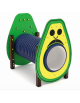 Tunnel con pannello a forma di avocado realizzato in HDPE con struttura in alluminio rifinito in legno dark - cm 139x94x129h