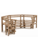 Anfiteatro per bambini realizzato in legno di pino nordico termotrattato - cm 267x519x164h