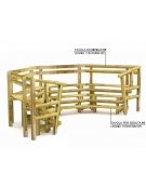 Anfiteatro per bambini realizzato in legno di pino nordico termotrattato - cm 267x519x164h
