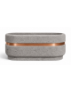 Fioriera ovale in cemento calcestruzzo per esterno - colore Bianco sabbiato - cm 90x45x45h - Conforme ai CAM