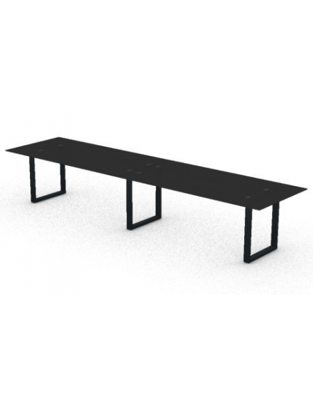 Raccordo Sx asimmetrico per scrivanie, piano in melaminico spessore mm 30 e gamba autoportante - cm 60x100x74,5h
