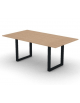 Tavolo riunione piano melaminico spessore mm 18 e gamba metallica ad anello chiuso - Colori a scelta - cm 180x100x73,5h