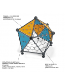 Struttura geometrica in metallo per arrampicata - Pannelli in HDPE - Dimensioni cm 289x302x262h