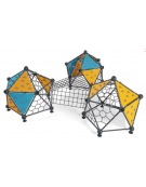 Struttura geometrica tripla in metallo per arrampicata - Pannelli in HDPE - Dimensioni cm 775x701x262h