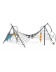 Percorso avventura con ponte in rete e arrampicata - Pannelli in HDPE - Dimensioni cm 713x689x330h