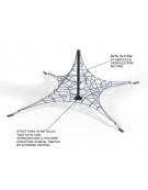Rete Spider mini per arrampicata realizzata in metallo verniciato a polvere - dimensioni cm 500x500x250h
