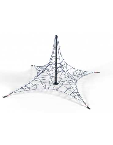 Rete Spider flex per arrampicata realizzata in metallo verniciato a polvere - dimensioni cm 600x600x400h