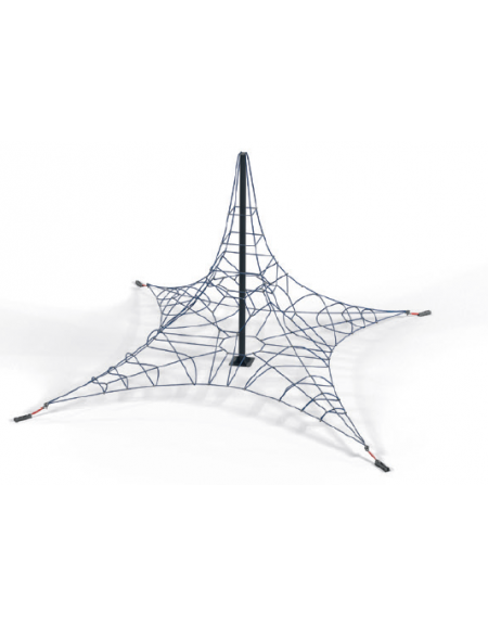 Rete Spider flex per arrampicata realizzata in metallo verniciato a polvere - dimensioni cm 600x600x400h