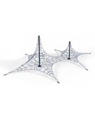 Rete Spider maxi doppia per arrampicata realizzata in metallo verniciato a polvere - Dimensioni cm 1000x600x400 h