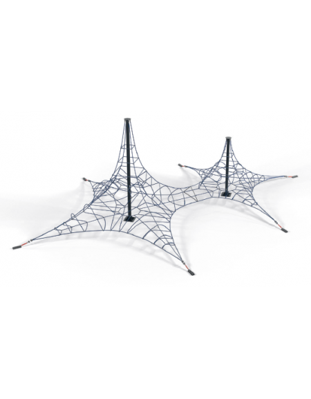 Rete Spider maxi doppia per arrampicata realizzata in metallo verniciato a polvere - Dimensioni cm 1000x600x400 h