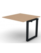Allungo per tavolo riunione composto profondità cm 100, spessore piano mm 18 e gamba ad anello chiuso - cm 100x100x73,5h
