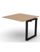 Allungo per tavolo riunione composto profondità cm 100, spessore piano mm 18 e gamba ad anello chiuso - cm 100x100x73,5h