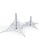 Rete Spider Ultra Doppia per arrampicata, struttura in metallo verniciato a polvere - Dimensioni cm 1400x800x600h