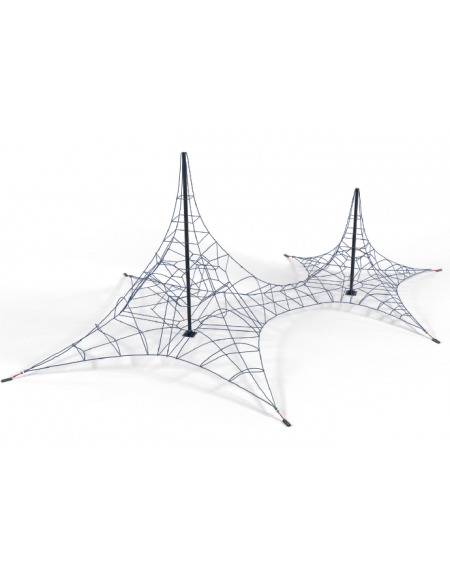 Rete Spider Ultra Doppia per arrampicata realizzata in metallo verniciato a polvere - Dimensioni cm 1400x800x600h