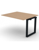Allungo per tavolo riunione composto profondità cm 100, spessore piano mm 18 e gamba ad anello chiuso - cm 100x100x73,5h
