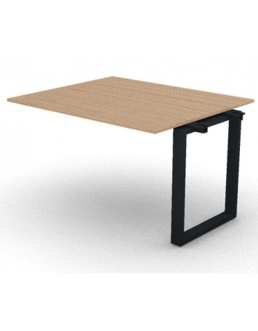 Allungo per tavolo riunione composto profondità cm 100, spessore piano mm 18 e gamba ad anello chiuso - cm 100x100x73,5h