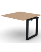 Allungo per tavolo riunione composto profondità cm 100, spessore piano mm 25 e gamba ad anello chiuso - cm 100x100x74h