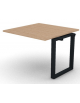 Allungo per tavolo riunione composto profondità cm 100, spessore piano mm 25 e gamba ad anello chiuso - cm 100x100x74h