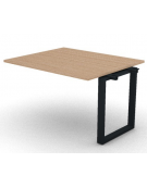 Allungo per tavolo riunione composto profondità cm 100, spessore piano mm 25 e gamba ad anello chiuso - cm 120x100x74h